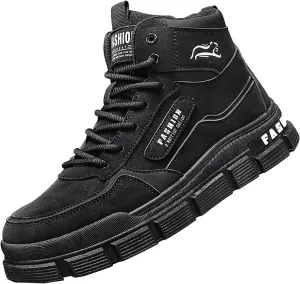 Mens Hiking Shoes Lace Up Casual Shoes Non Slip Lightweigh Running Shoes Running Shoes High Top Walking Shoes
