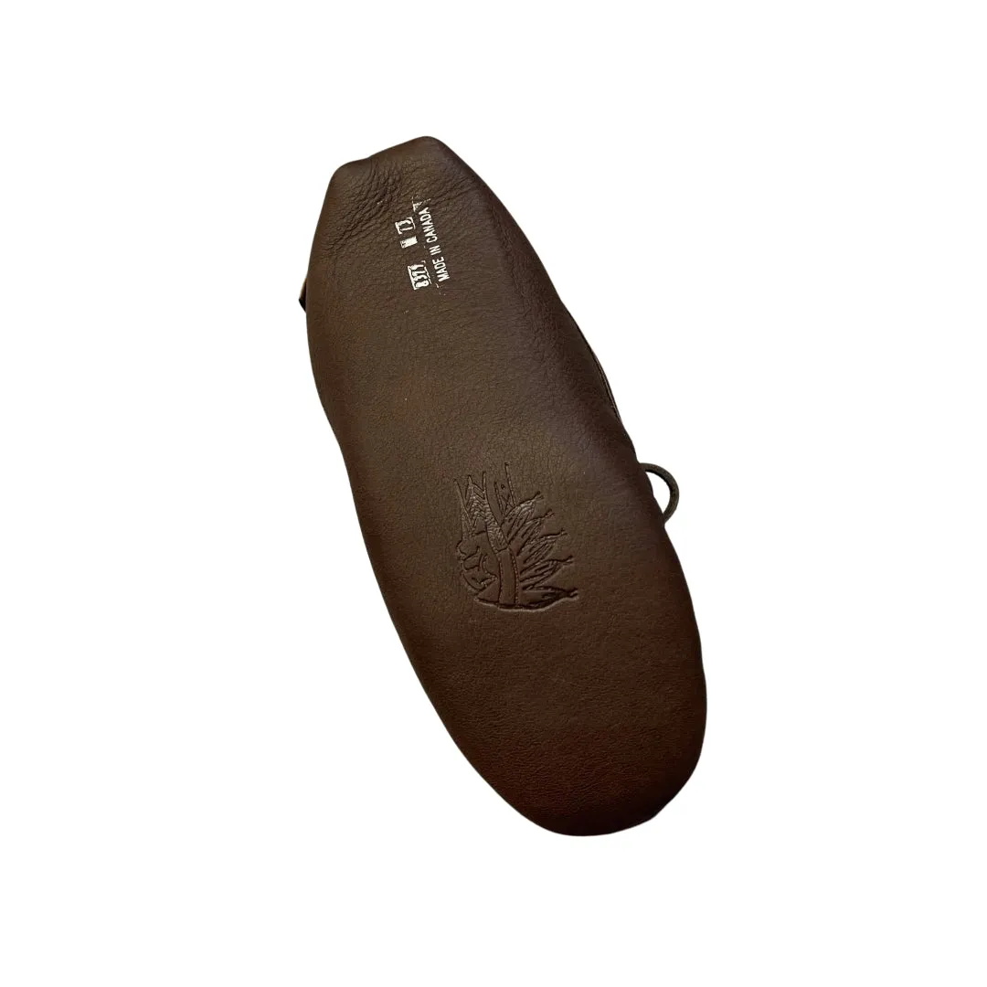 Men's Moosehide Sheepskin Lined Slippers - Fudge