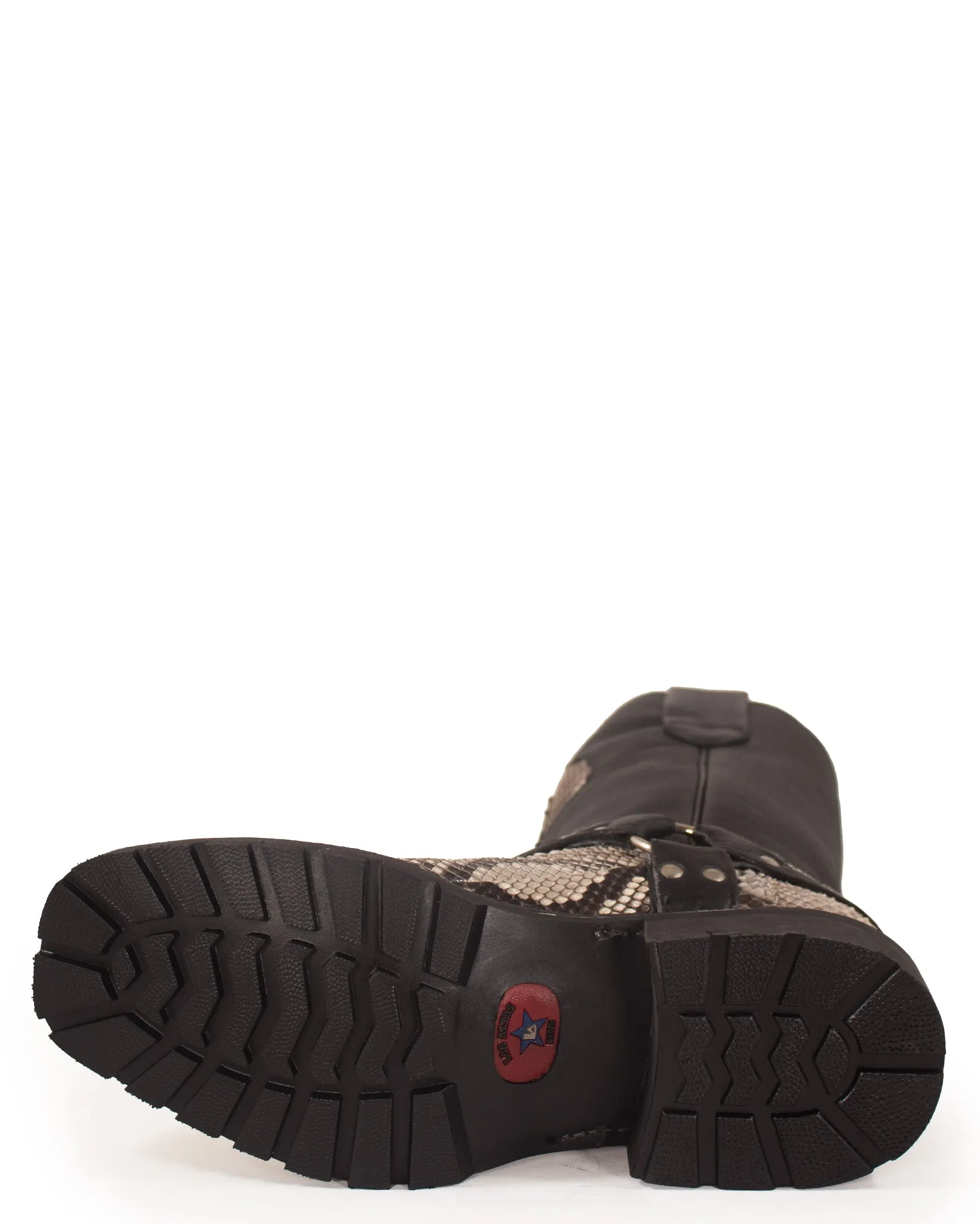 Men's Natural Python Motorcycle Boots