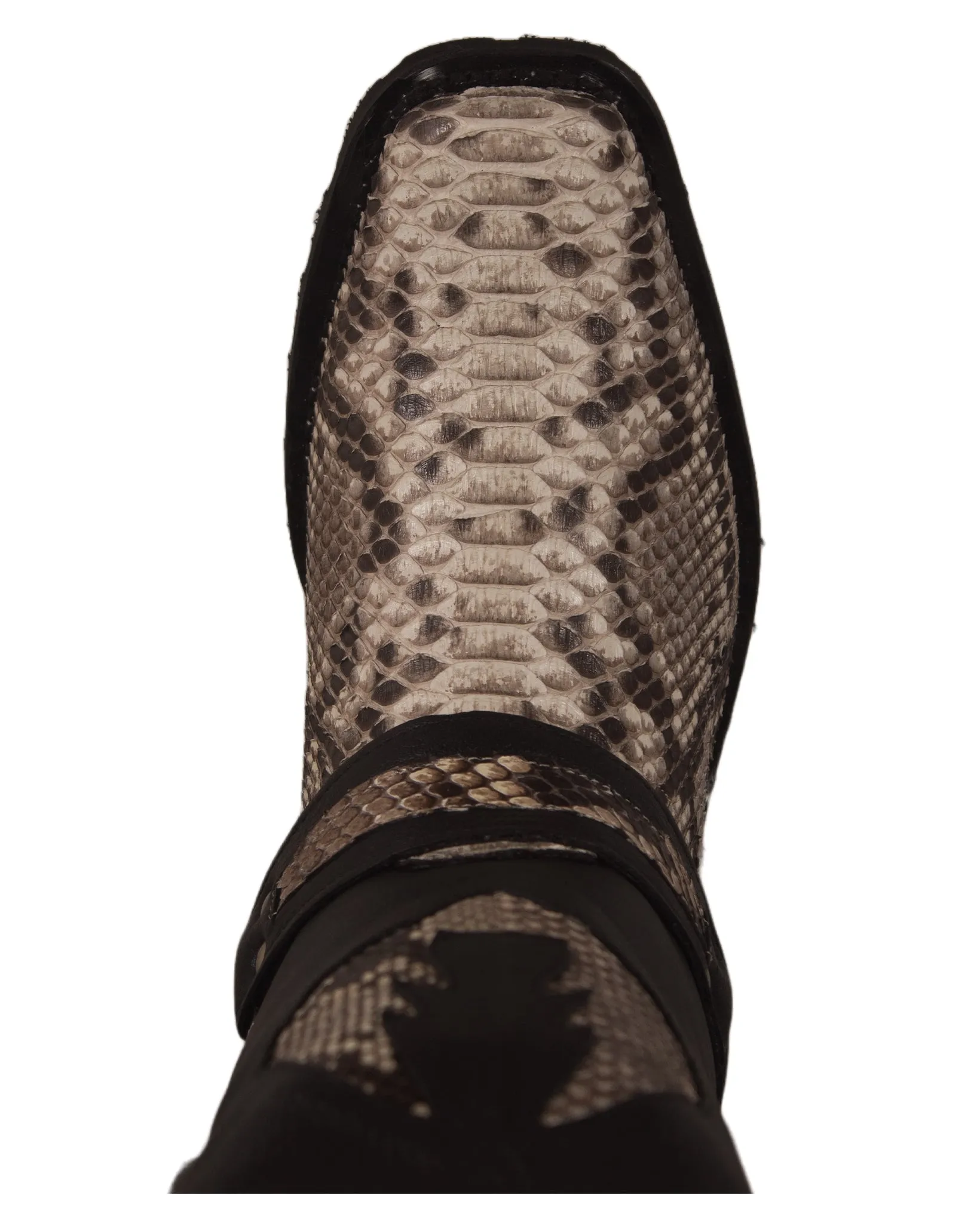 Men's Natural Python Motorcycle Boots
