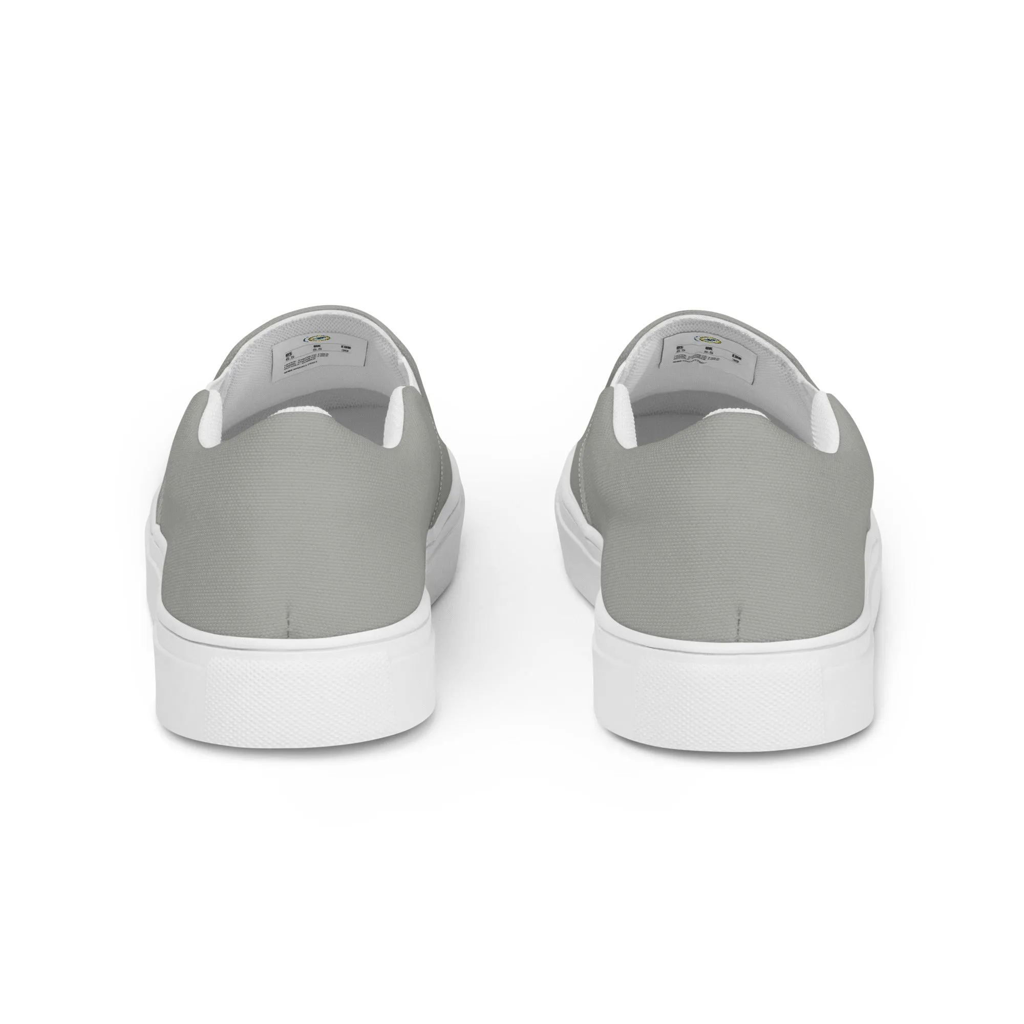 Men’s RT Light Grey slip-on canvas shoes, Men's Casual Summer Shoes, Cruising Shoes