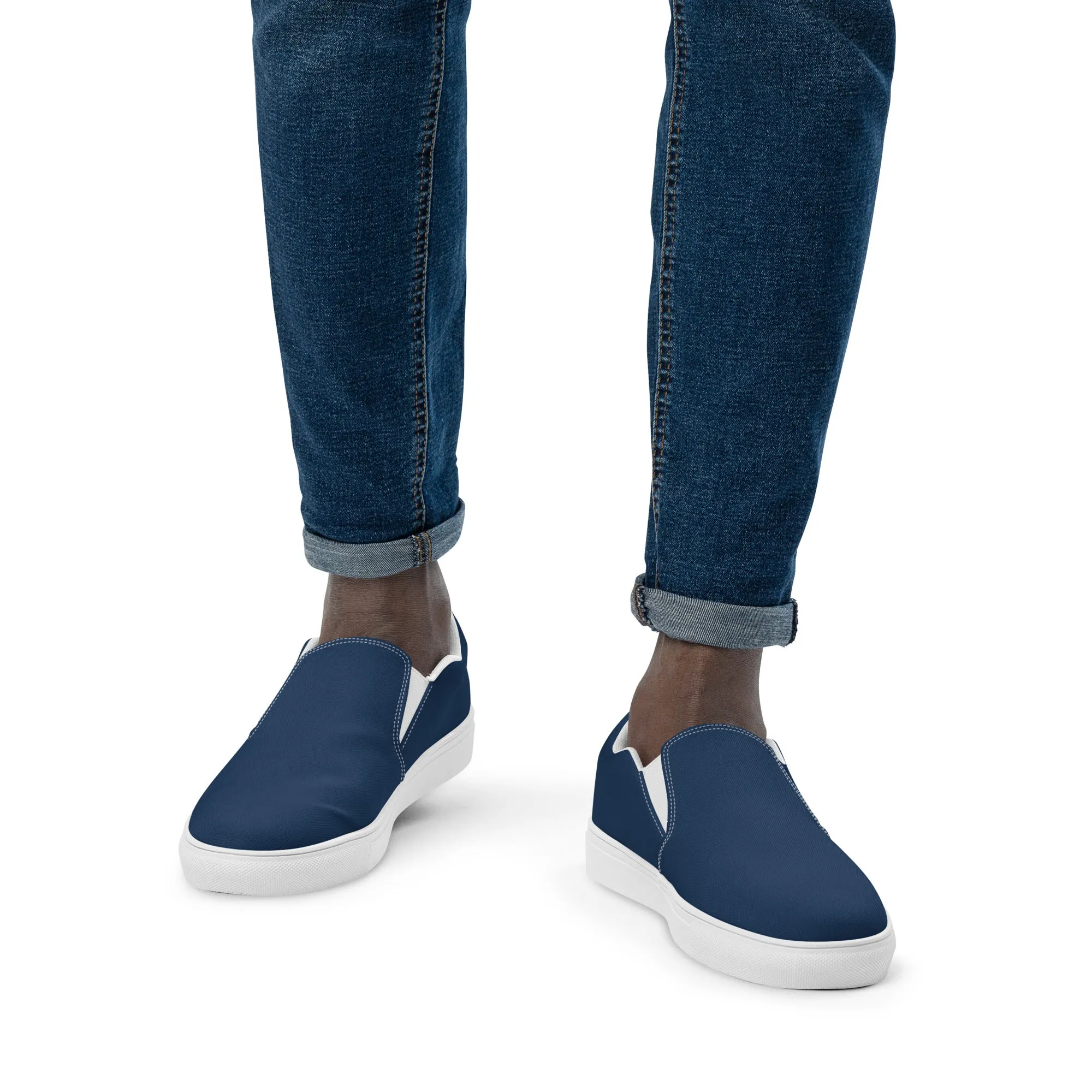 Men’s RT Midnight Blue slip-on canvas shoes, Cruising Shoes, Blue Boat Shoes, Casual Summer Shoes