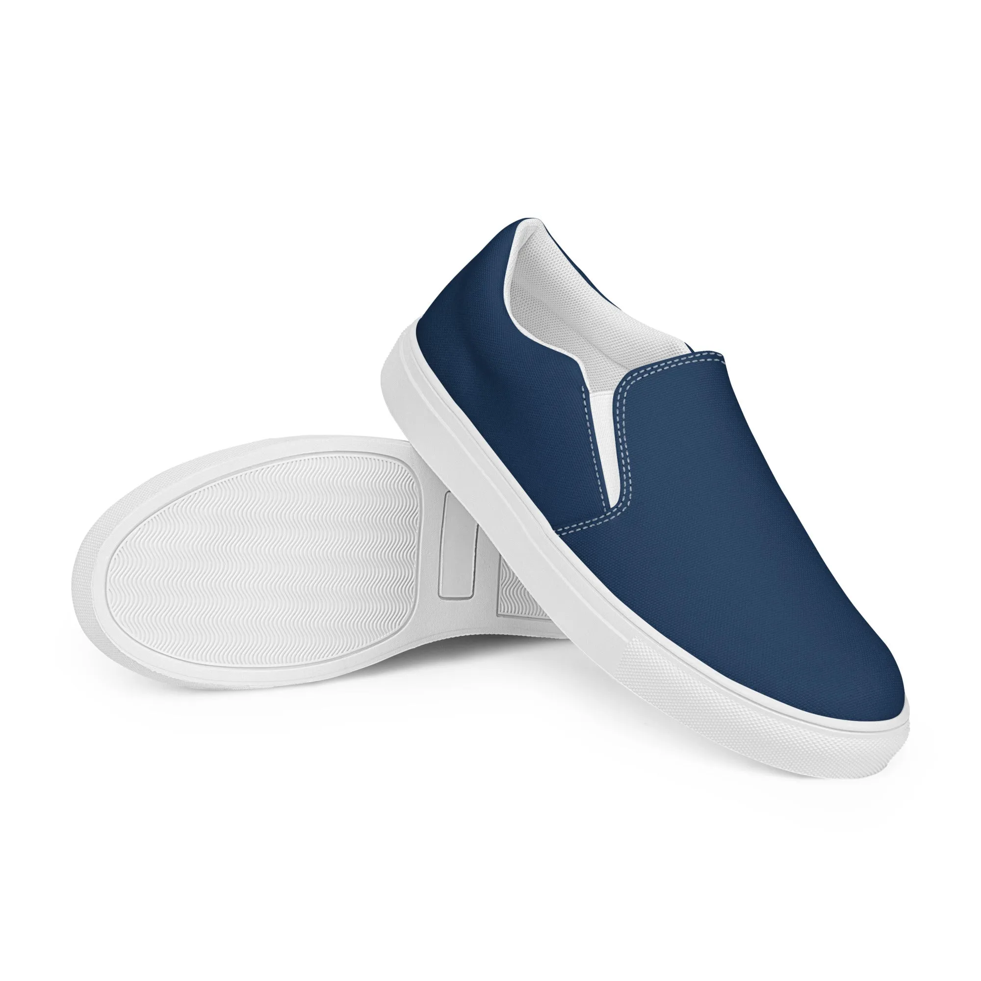 Men’s RT Midnight Blue slip-on canvas shoes, Cruising Shoes, Blue Boat Shoes, Casual Summer Shoes