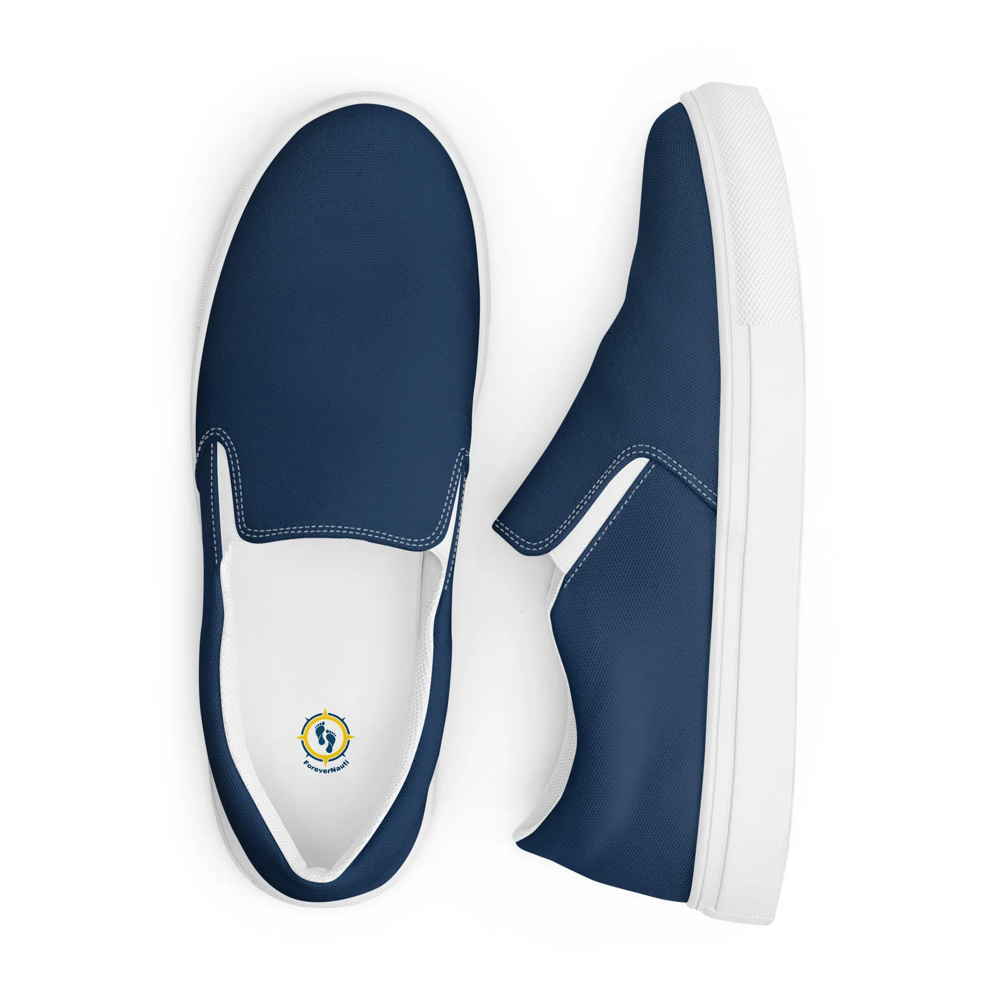 Men’s RT Midnight Blue slip-on canvas shoes, Cruising Shoes, Blue Boat Shoes, Casual Summer Shoes
