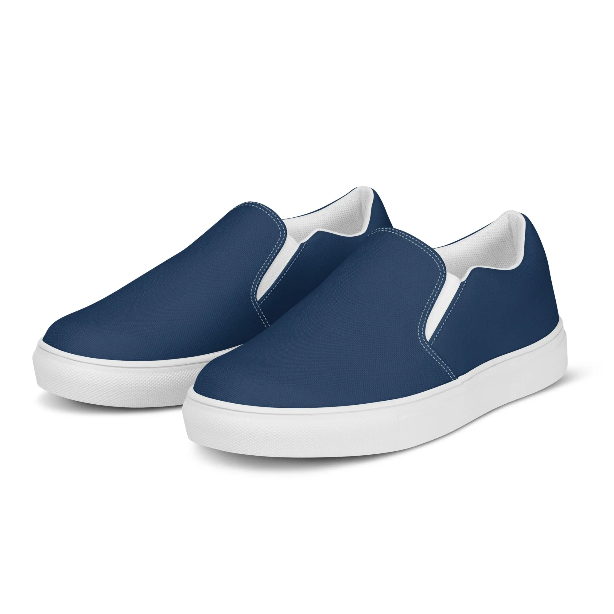 Men’s RT Midnight Blue slip-on canvas shoes, Cruising Shoes, Blue Boat Shoes, Casual Summer Shoes