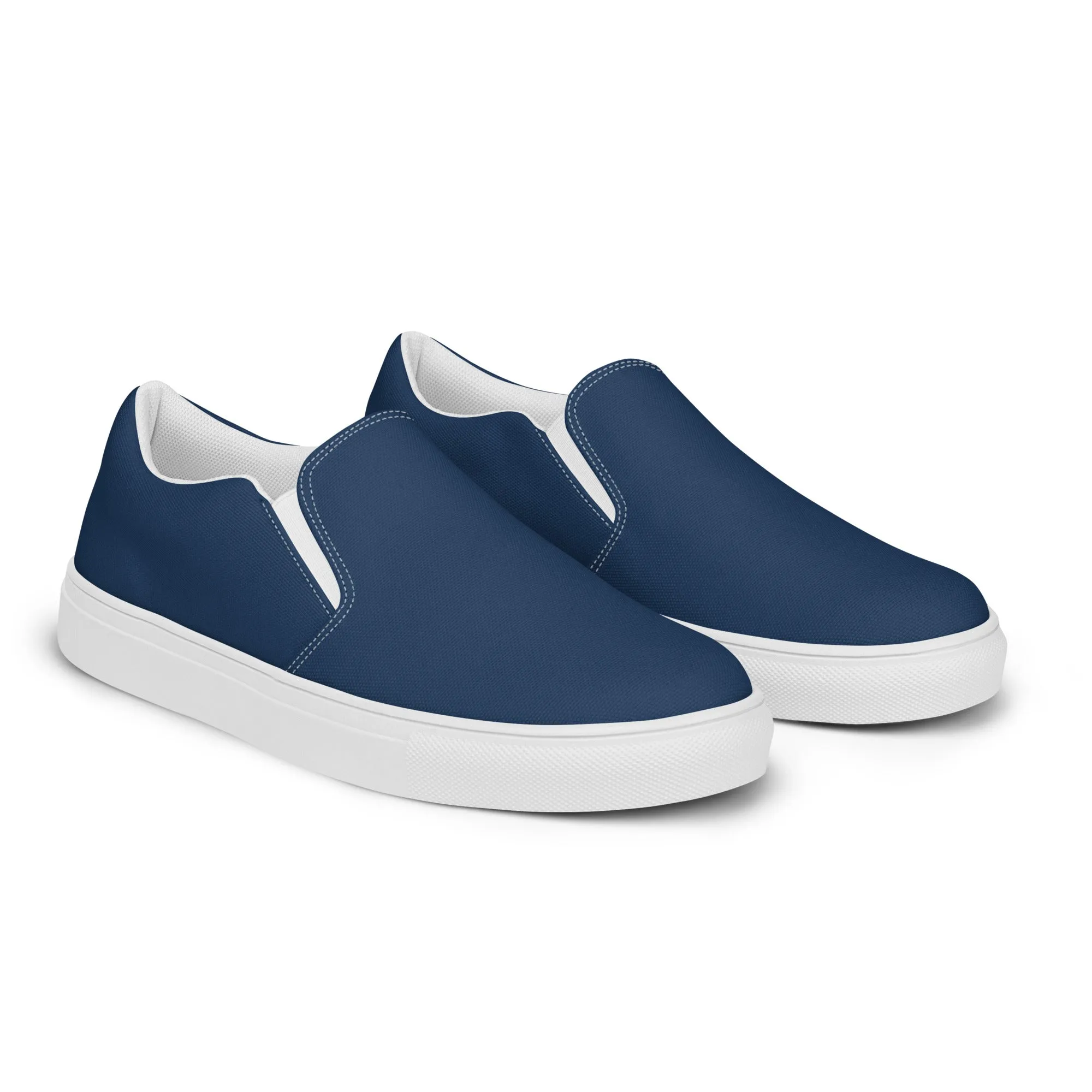 Men’s RT Midnight Blue slip-on canvas shoes, Cruising Shoes, Blue Boat Shoes, Casual Summer Shoes