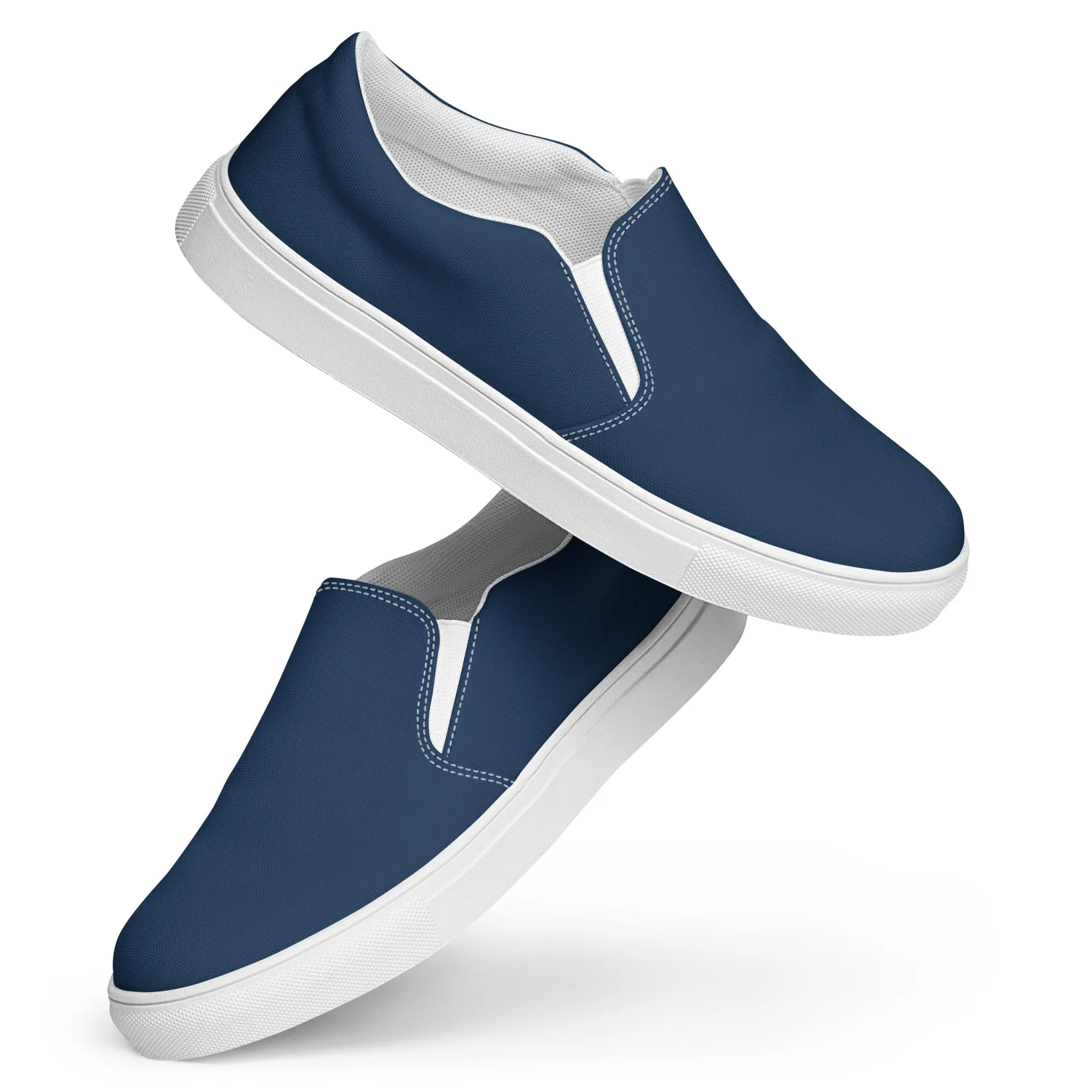 Men’s RT Midnight Blue slip-on canvas shoes, Cruising Shoes, Blue Boat Shoes, Casual Summer Shoes