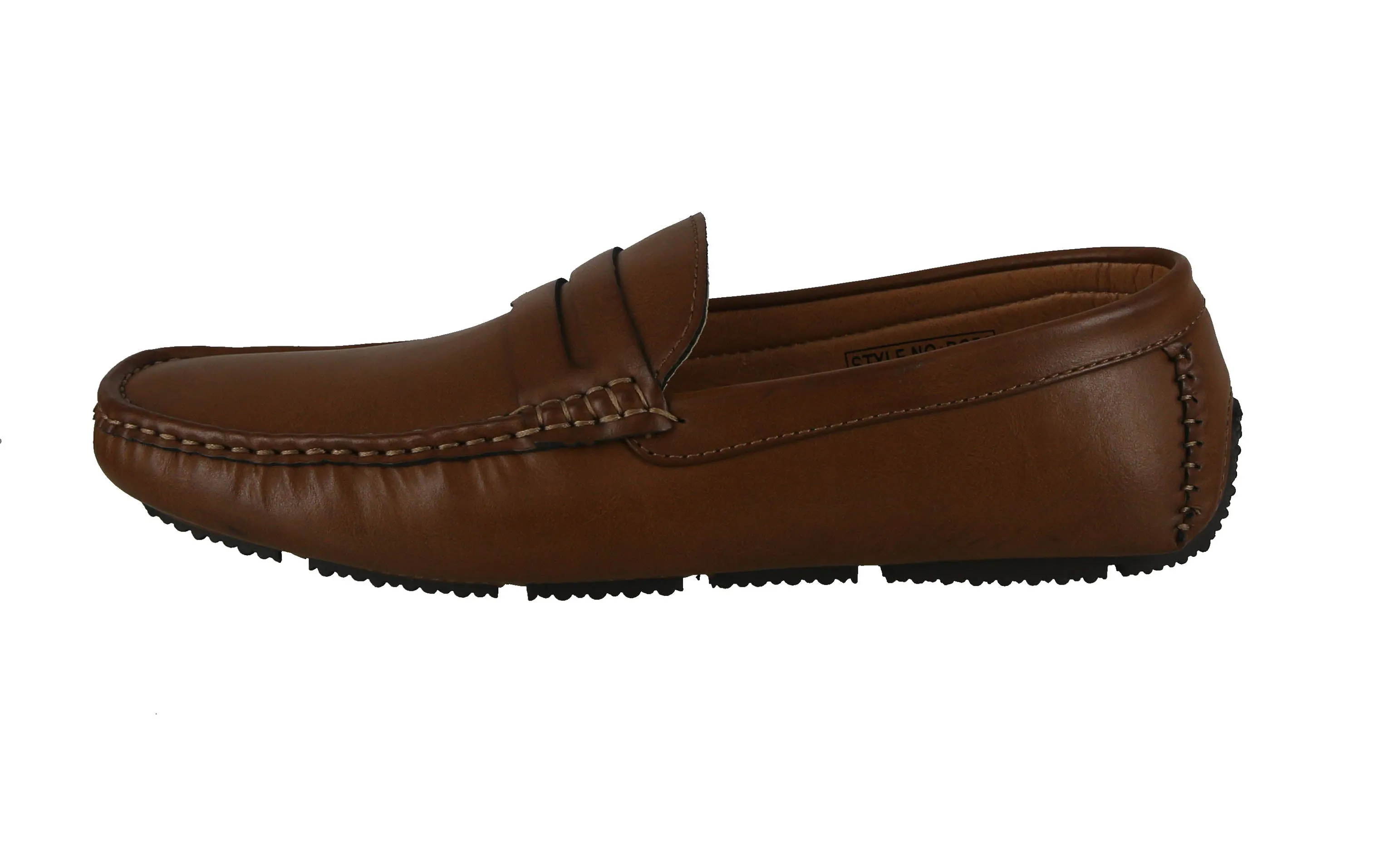 MEN'S SHOES TAN PU MOCCASINS DS56-M