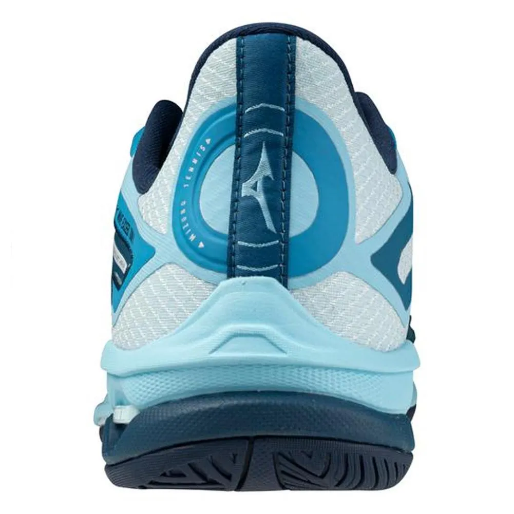 Men's Wave Exceed Tour 6 AC Tennis Shoes Moroccan Blue and White