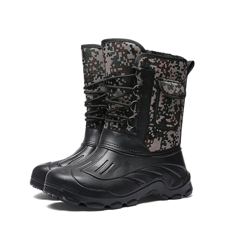Men's Winter Casual Waterproof Rain Boots