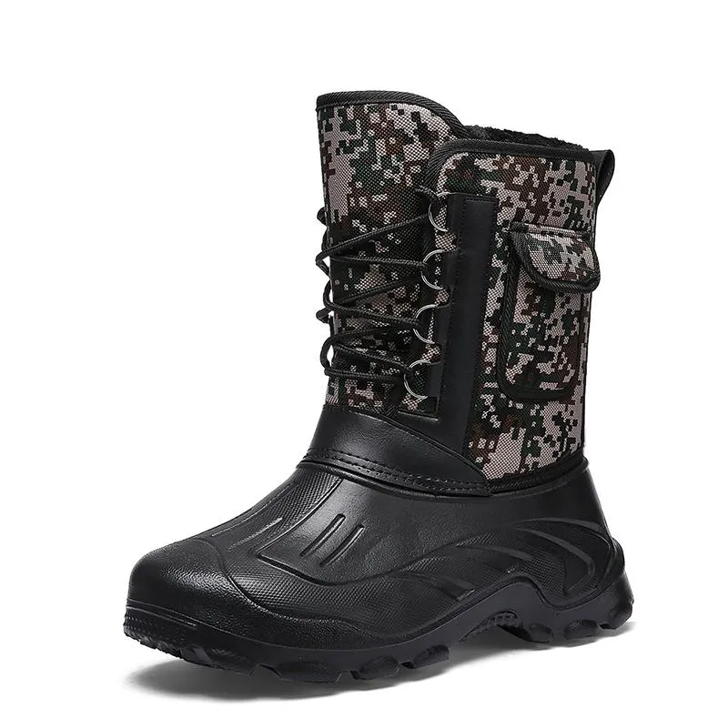 Men's Winter Casual Waterproof Rain Boots