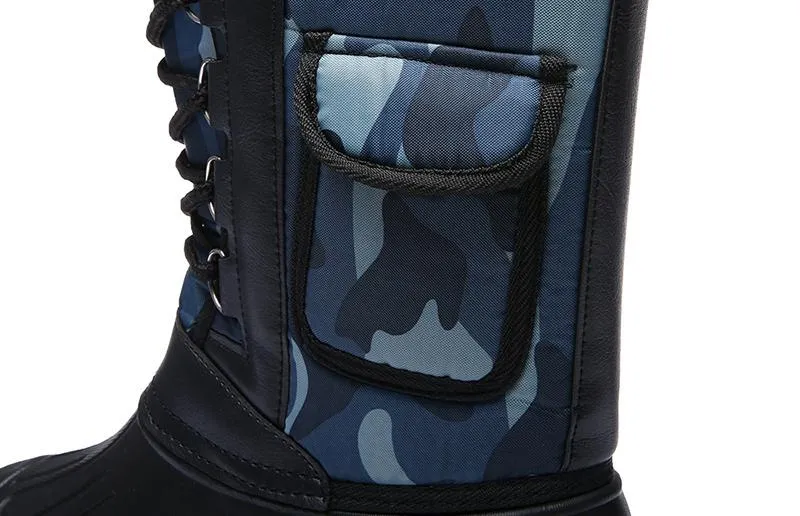 Men's Winter Casual Waterproof Rain Boots