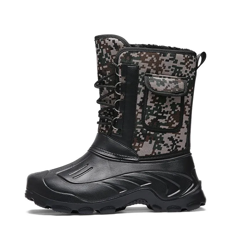 Men's Winter Casual Waterproof Rain Boots