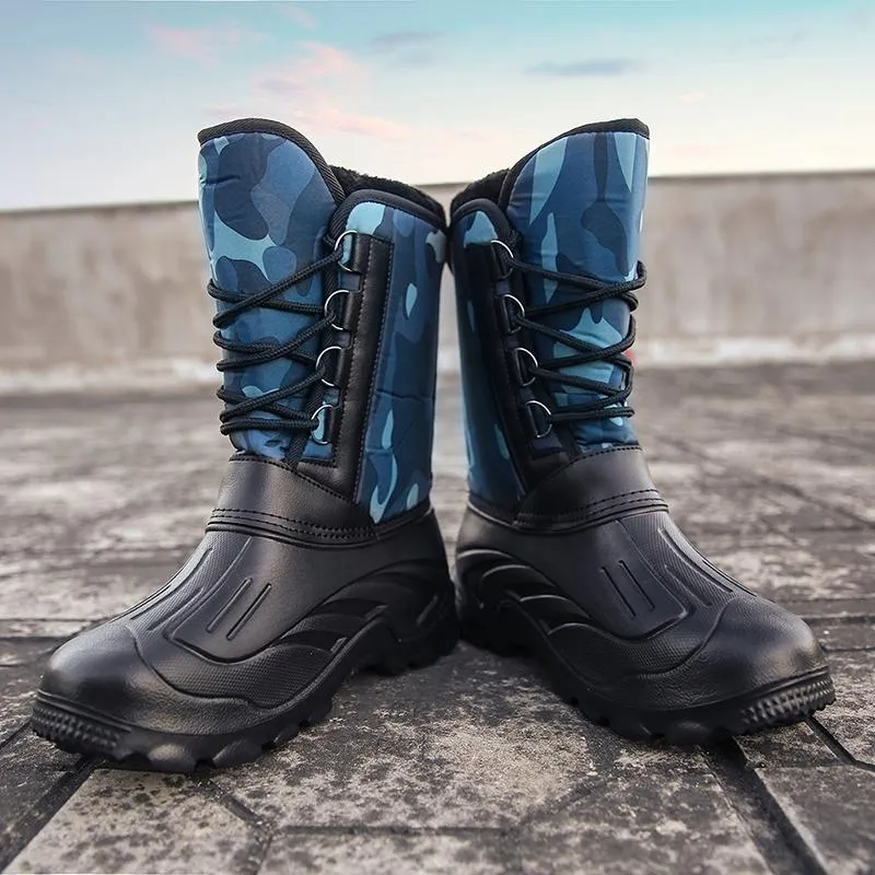 Men's Winter Casual Waterproof Rain Boots
