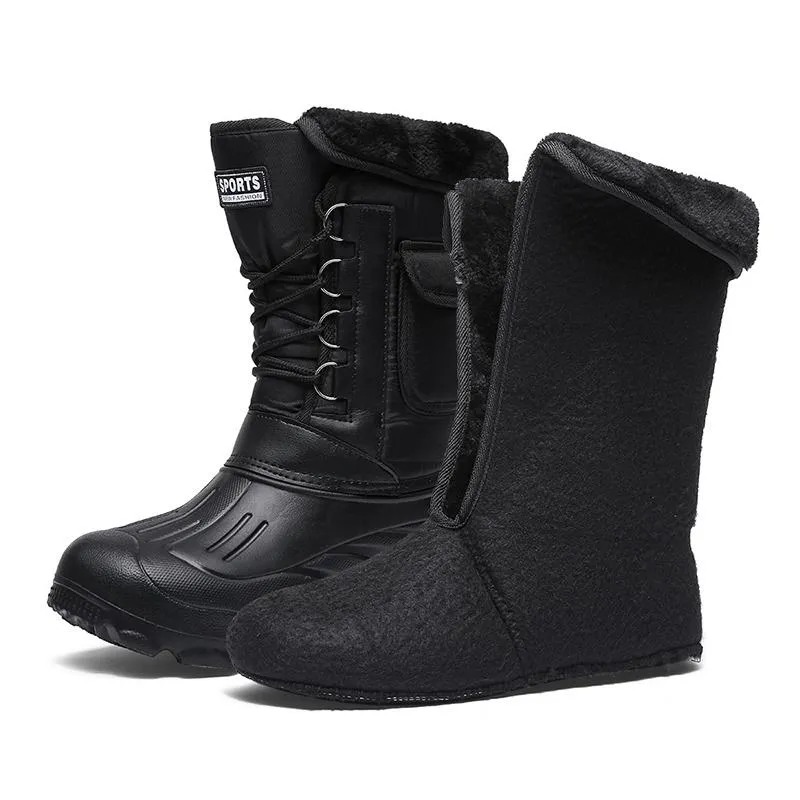 Men's Winter Casual Waterproof Rain Boots