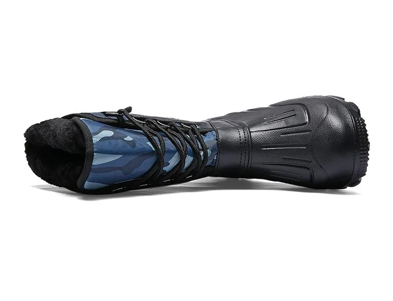 Men's Winter Casual Waterproof Rain Boots