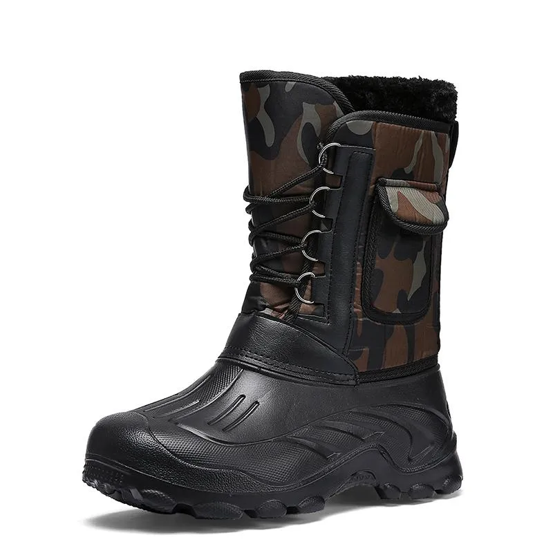 Men's Winter Casual Waterproof Rain Boots