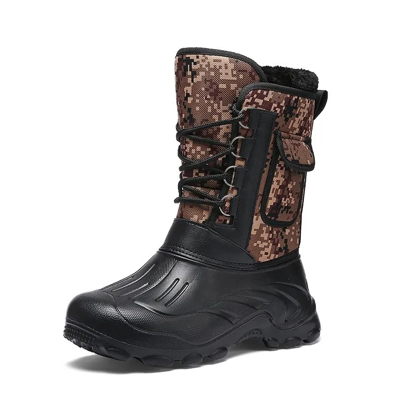 Men's Winter Casual Waterproof Rain Boots