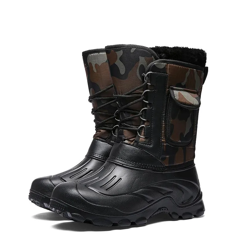 Men's Winter Casual Waterproof Rain Boots