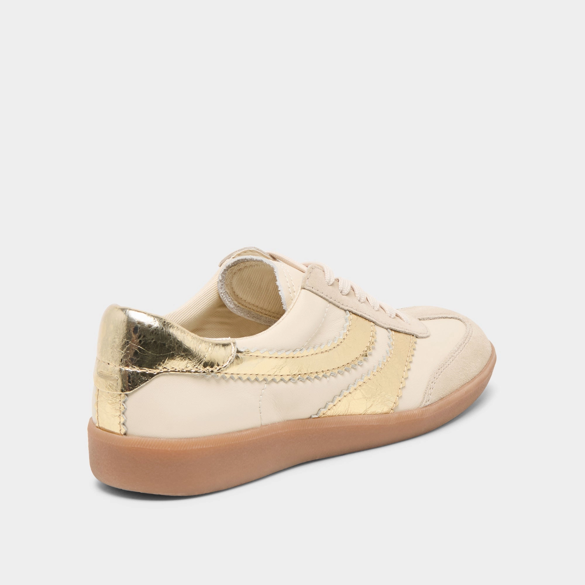 Comfort Frame Torsional Rigidity MERIT SNEAKERS WHITE GOLD LEATHER