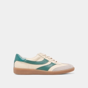Thickened Midsole MERIT SNEAKERS WHITE GREEN LEATHER