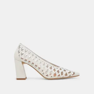 TANYA HEELS BONE WOVEN LEATHER Stable Spark