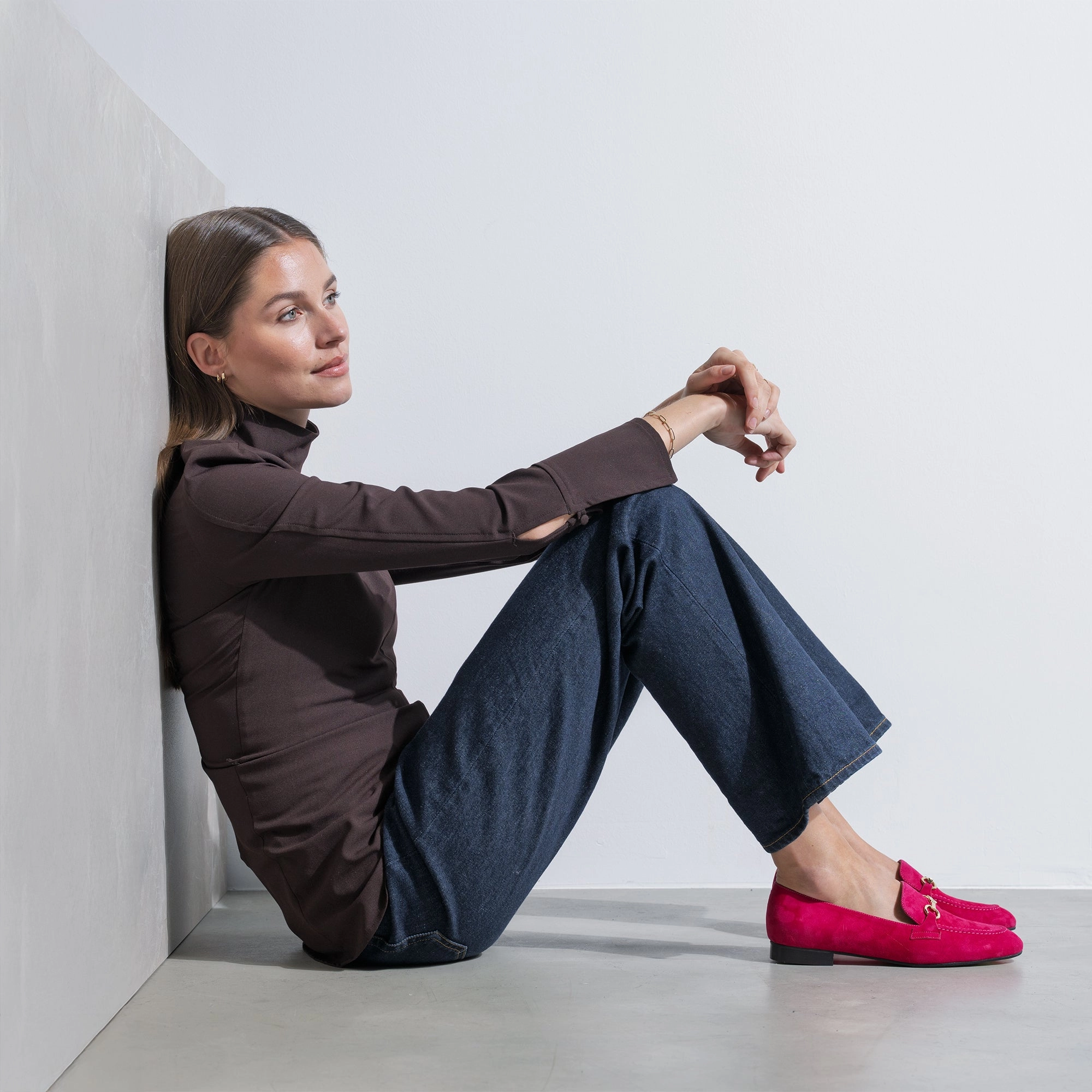 Vend?me Fleur fuchsia suede loafers Extended Wear Italian Craftsmanship