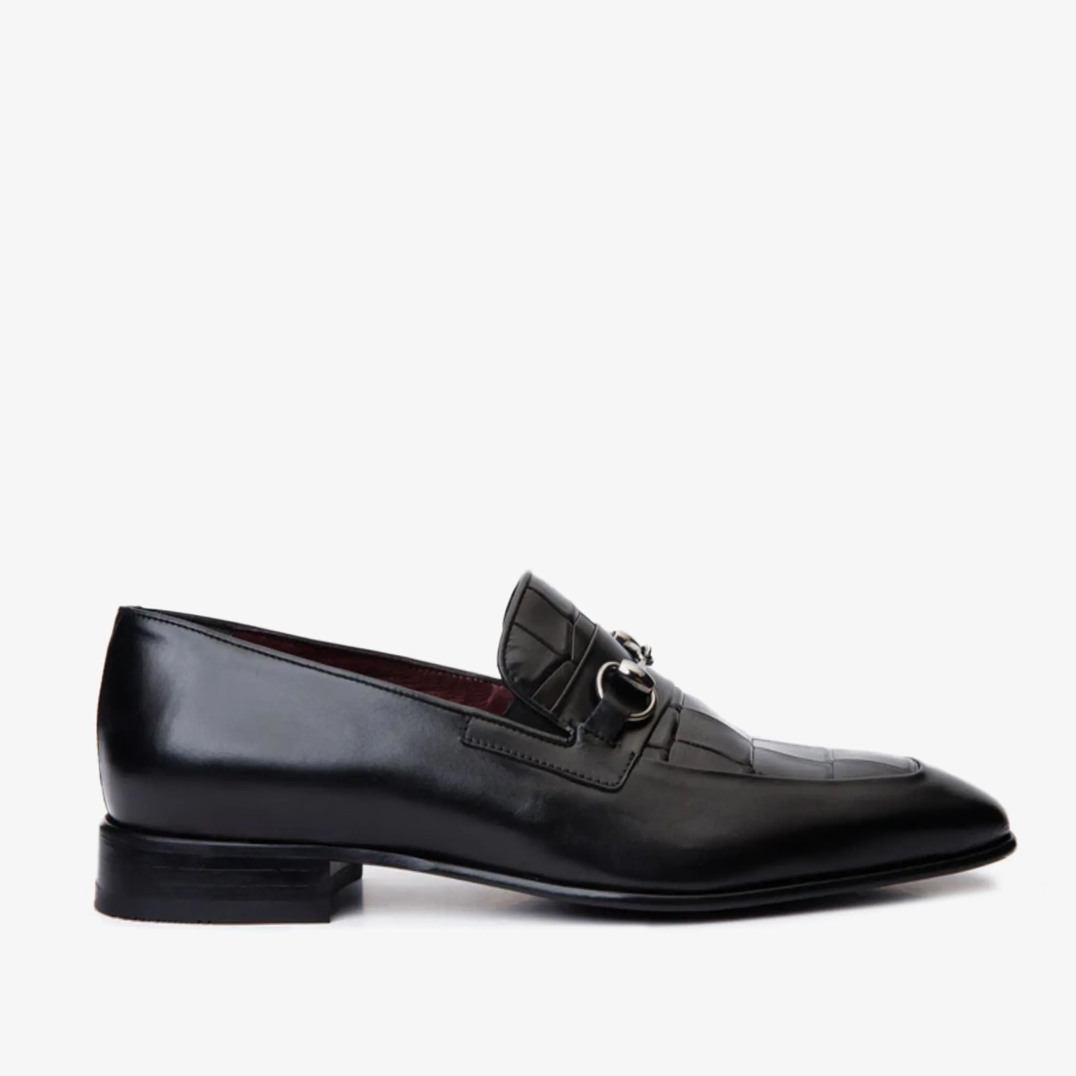 The Pusan Black Leather Bit Loafer Men Shoe Final Sale! Client Meet Korean Shade