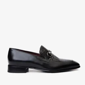 The Pusan Black Leather Bit Loafer Men Shoe Final Sale! Client Meet Korean Shade
