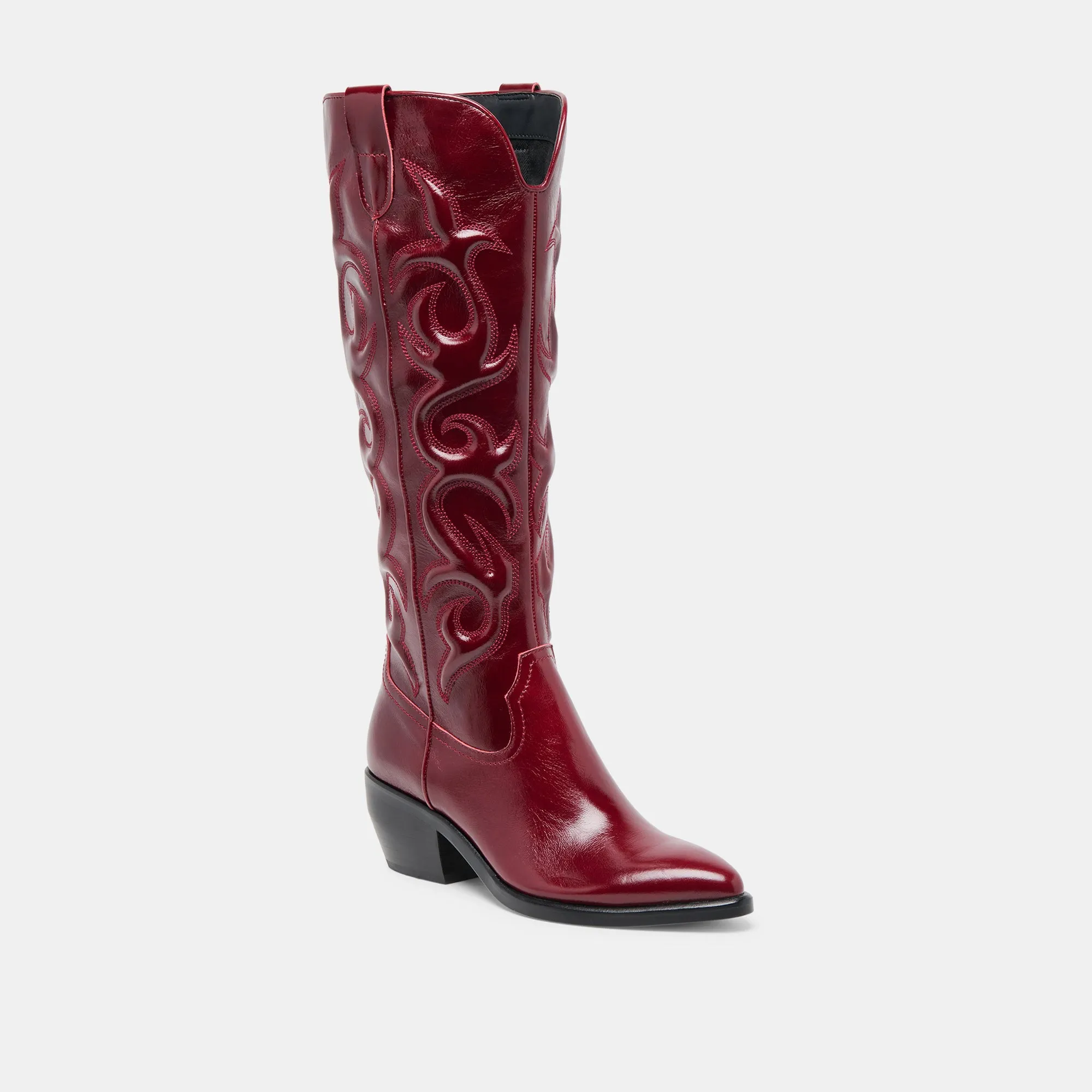 MIRLA WIDE CALF BOOTS OXBLOOD LEATHER Rough Trail