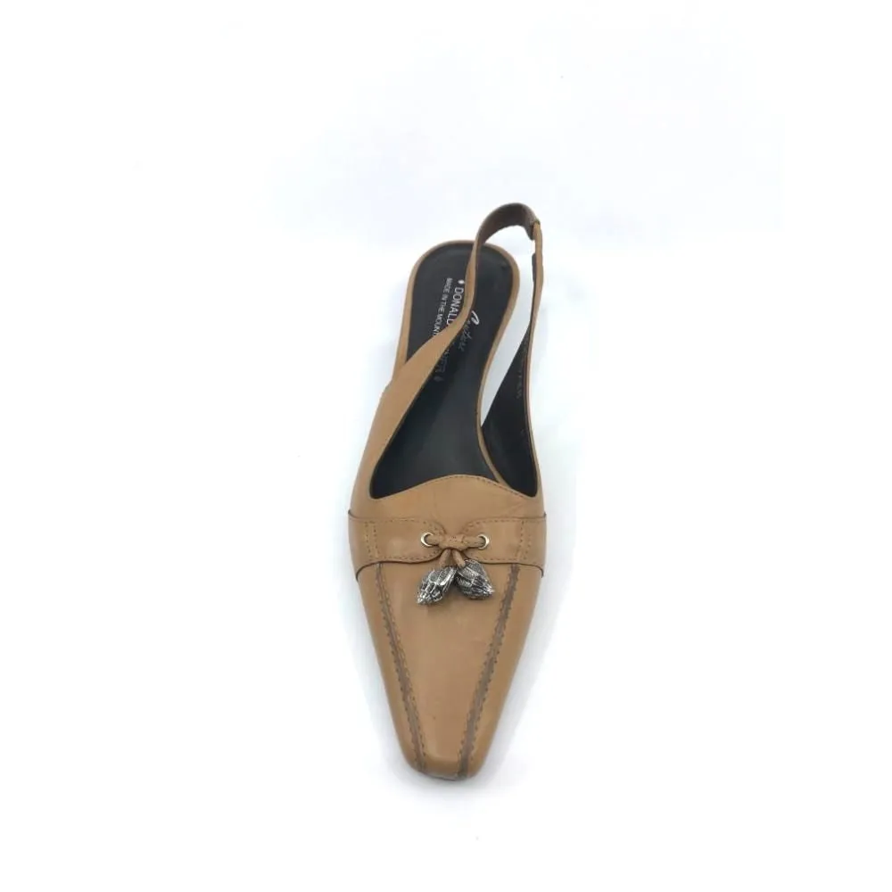 Mixer Camel Leather Donald Pliner Slingback Pumps