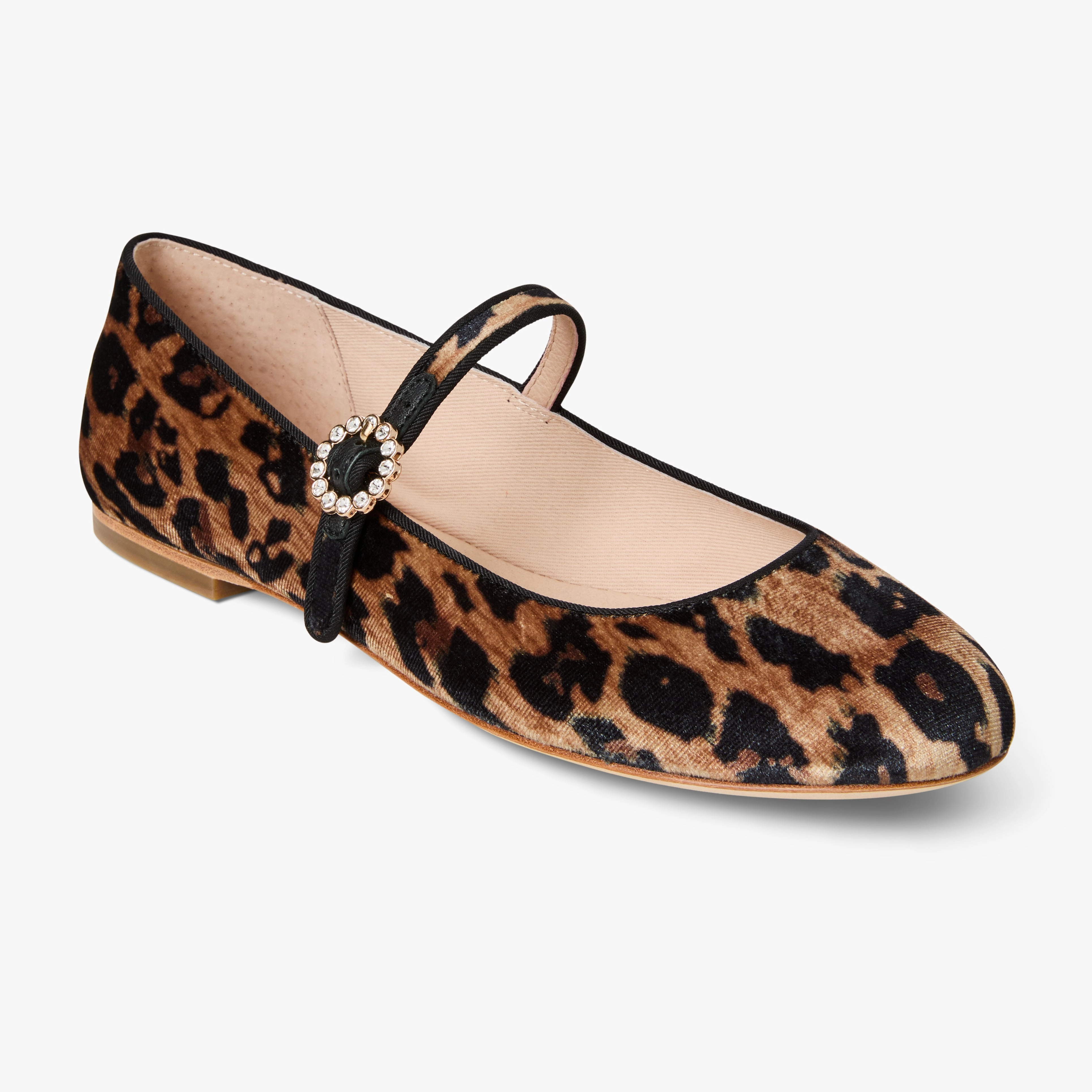 Removable Mizzy Fabric Mary Jane Flat