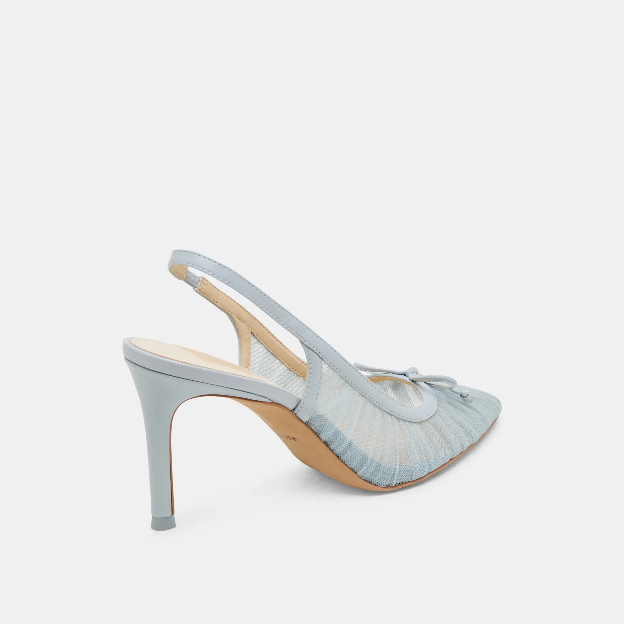 YELA HEELS LIGHT BLUE TULLE Sleek Profile Fashionable