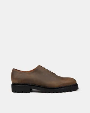Mole Waxed Suede Wholecut Oxford Shoe Timely Arrival Soft Hue