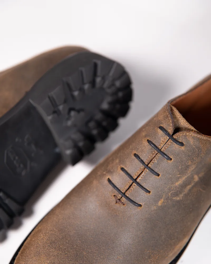 Always Ready Mole Waxed Suede Wholecut Oxford Shoe