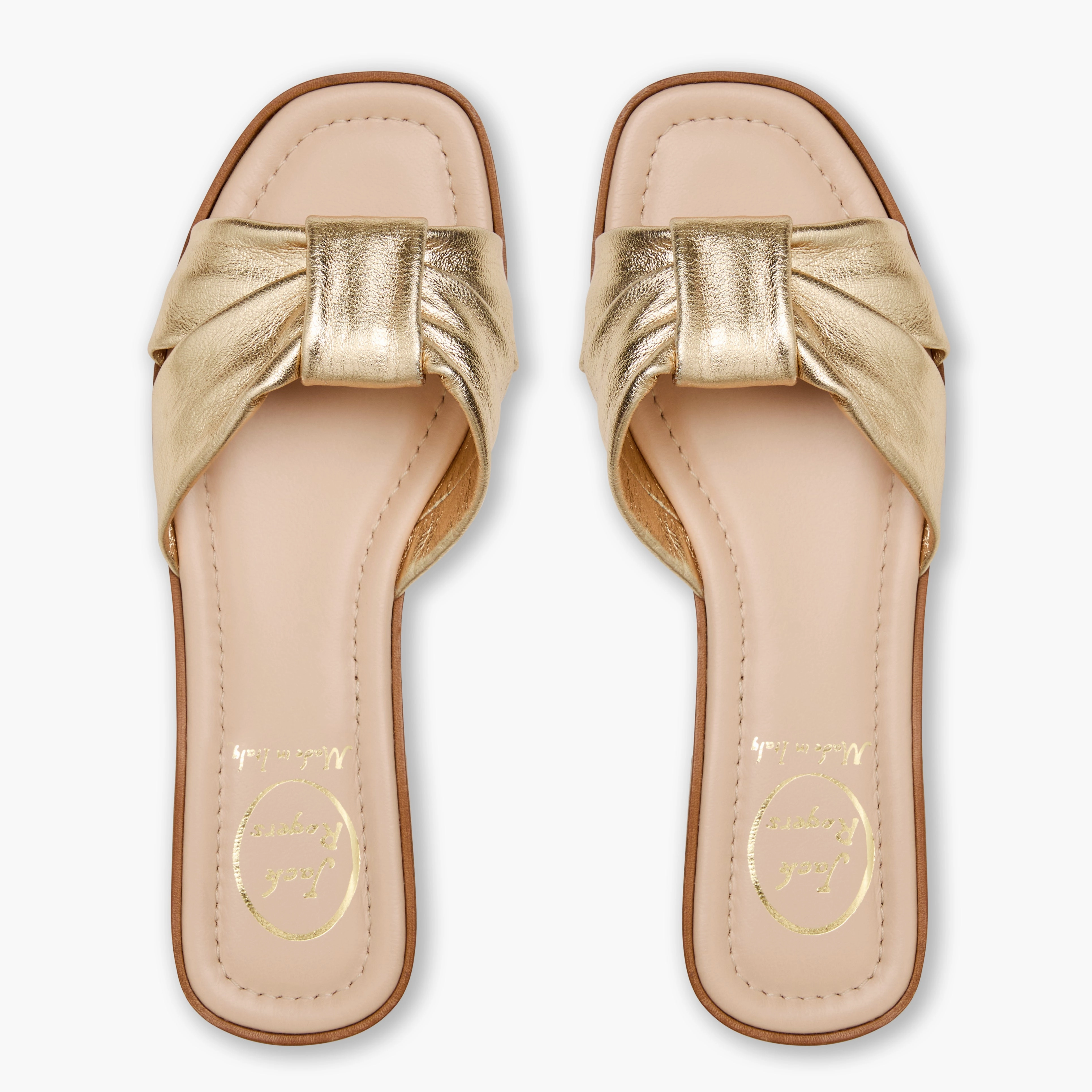 Monica Italian Leather Slide Padded Heel Classic Choice