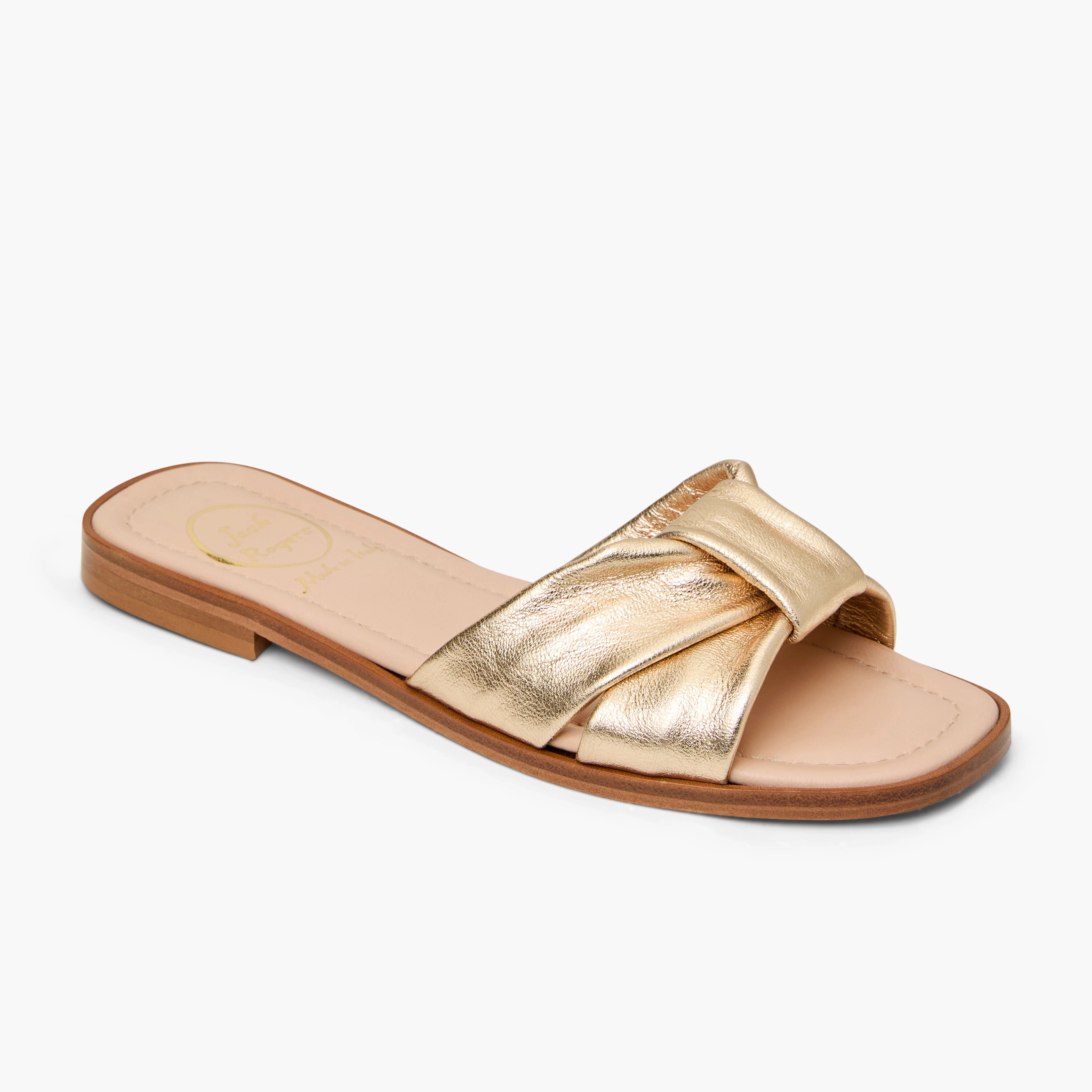 Monica Italian Leather Slide Supportive