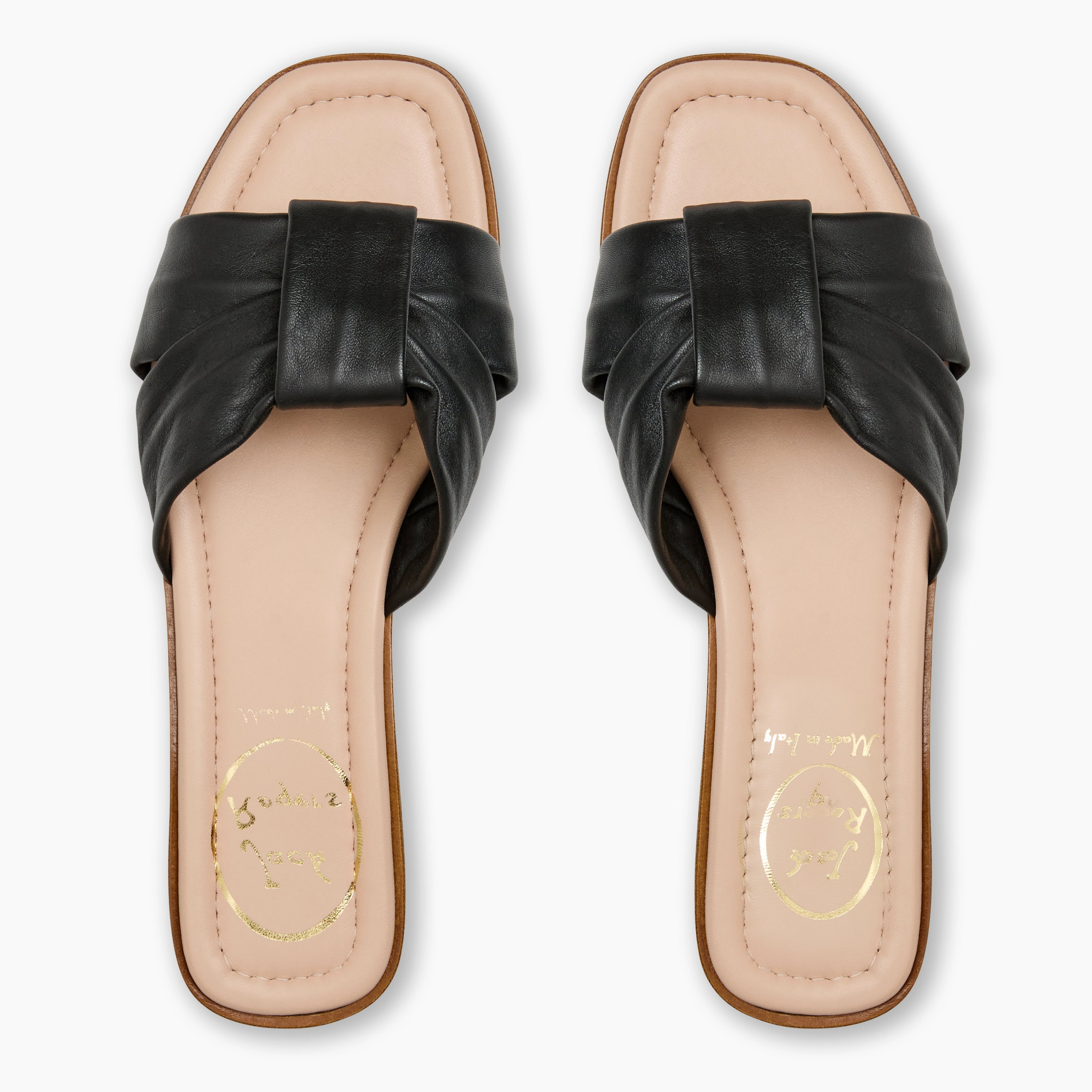 Monica Italian Leather Slide Anti Slip Outsole Sporty Casual Footwear