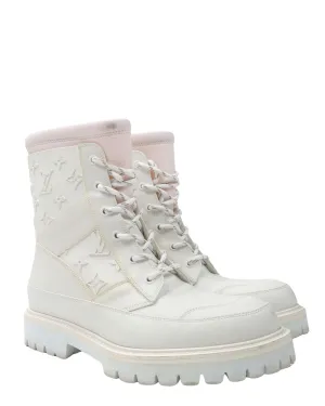 Monogram Leather Combat Boots