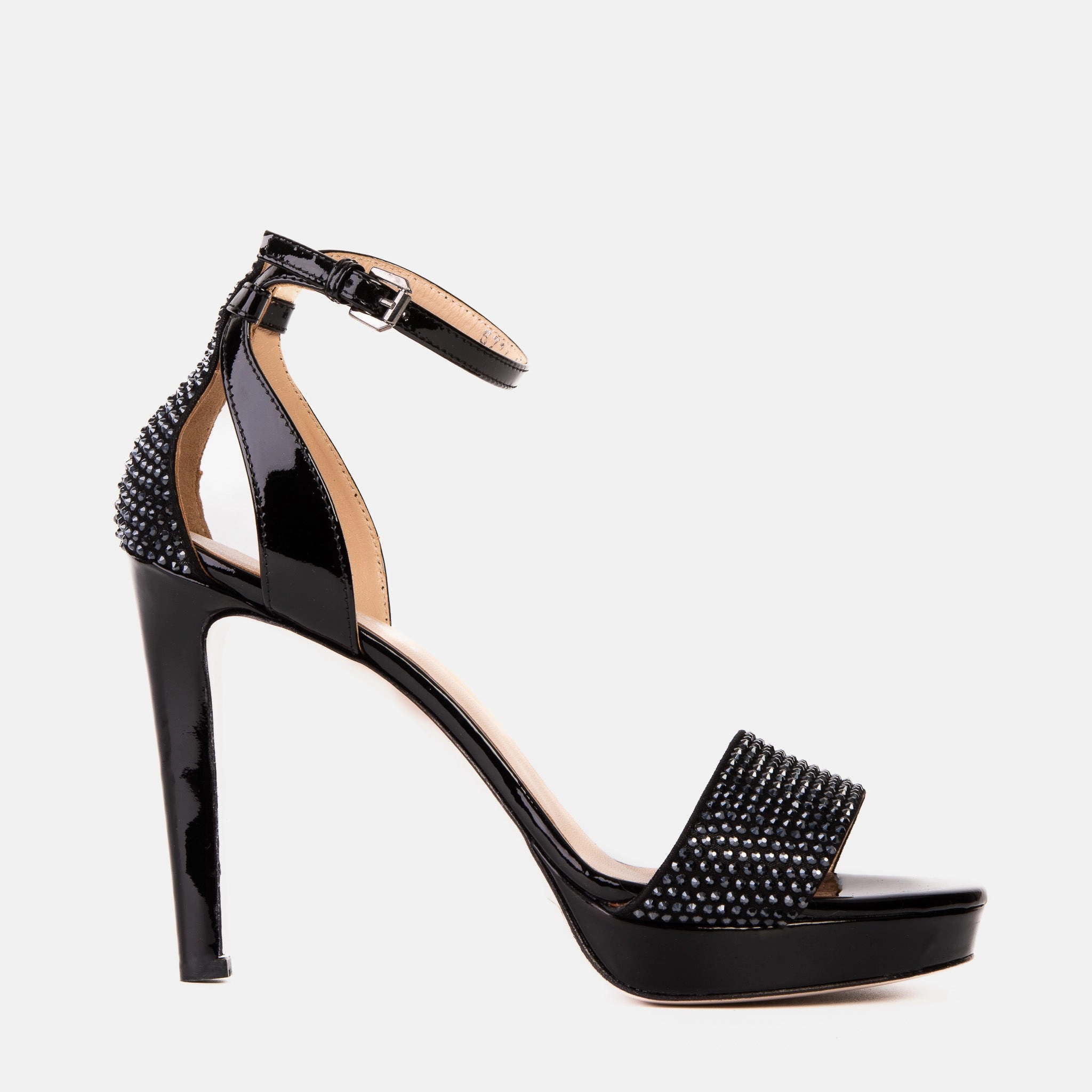 The Mars Platform Heel Black Leather Women's Sandal modern user anti - static