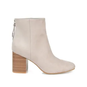 AUDRINA BLOCK HEELED BOOTIES IN VEGAN LEATHER Insulated Adventure Journey
