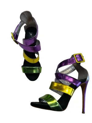 Multi-colored Sandals Heels Stiletto Giuseppe Zanotti, Size 9.5