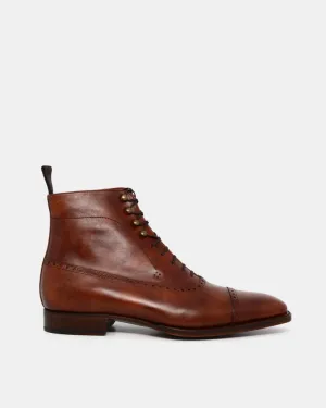 Trail Ready Museum Cognac Balmoral Brogue Boot