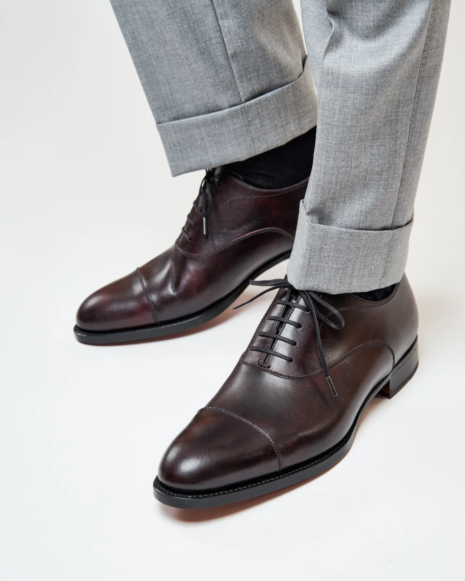 Leather Smooth Balance Comfort Museum Oxblood Cap Toe Oxford Dress Shoe