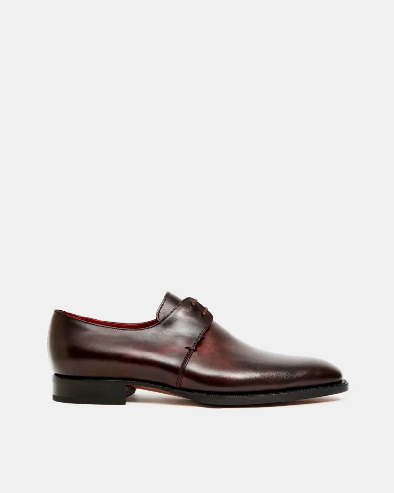 Perfect Form Matte Style Museum Oxblood Leather Derby Dress Shoe