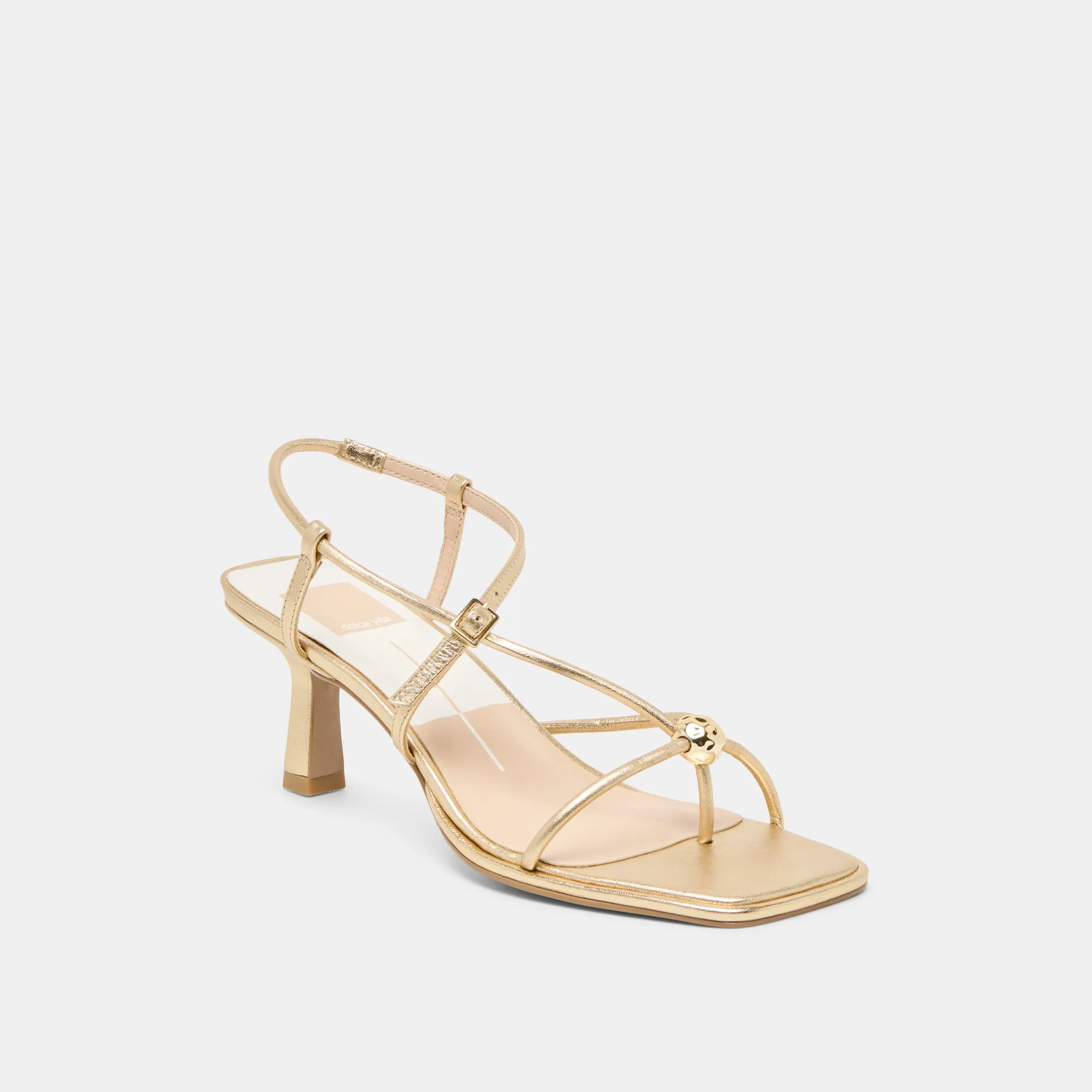 MYLEE HEELS GOLD DISTRESSED LEATHER Luxury Appeal