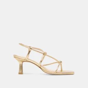 MYLEE HEELS GOLD DISTRESSED LEATHER Easy Walk
