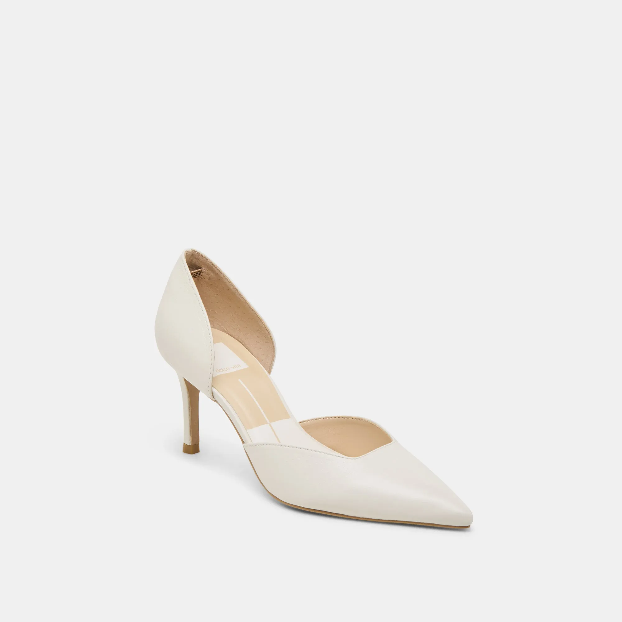 ELOY HEELS WHITE LEATHER Heroine Aura