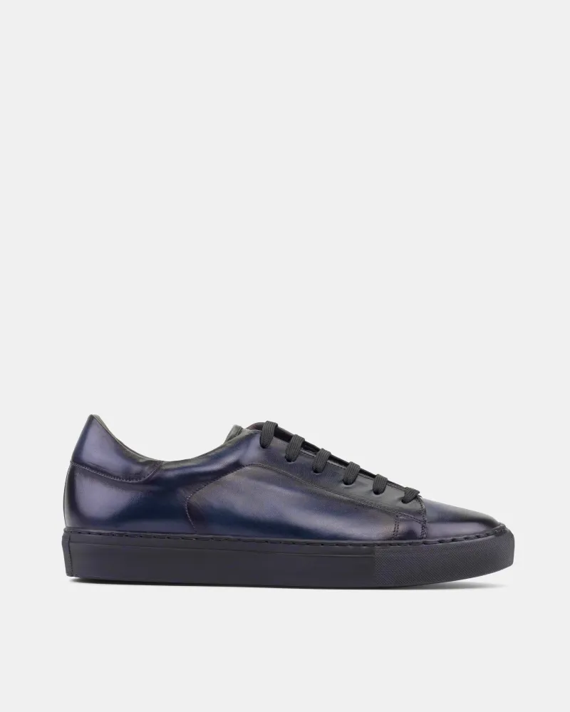 Navy Dress Sneaker in Black Soles Non-Slip Sole Water resistant coating