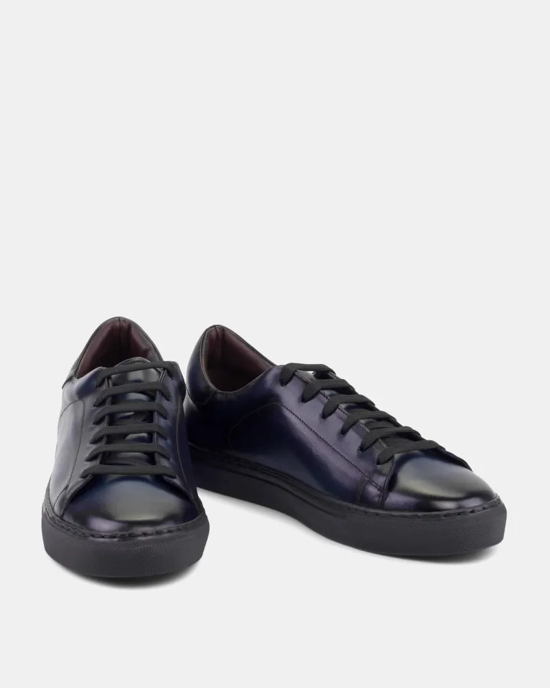 Navy Dress Sneaker in Black Soles Non Irritating Stitching